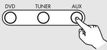 DENON S-101 - Sélectionnéz la fonction entre une numérique (DVD, AUX1, AUX2 ou entre une numérique AUX3). - 2