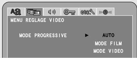 DENON S-101 - Régler le "MENU REGLAGE VIDEO" - 3