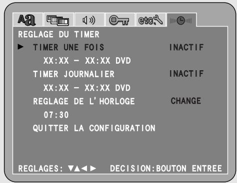 DENON S-101 - Régler le "REGLAGE DU TIMER" - 1