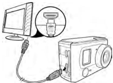 HITACHI HDSVO1E - Branchement à un téléviseur (Cable HDMI) - 1