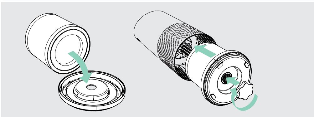 EDELEITZ TRUSENSZ-3000 - Znova pripojte filter - 1
