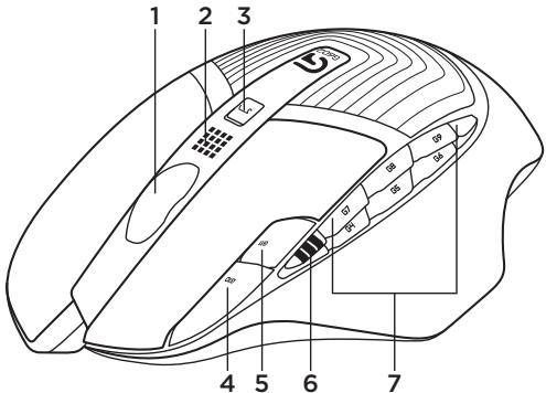 LOGITECH G602 - Fonctionnalités (par défaut) - 1