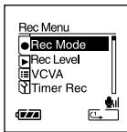 OLYMPUS DS 55 - Méthode de paramétrage du menu - 2