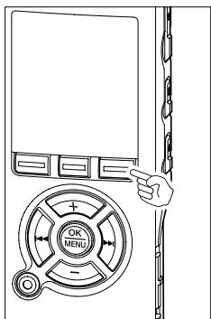 OLYMPUS DS 55 - Appuyez sur la touche + ou - pour configurer l'élément. - 2