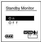 OLYMPUS DS 55 - Réglage du moniteur en veille VCVA - 4