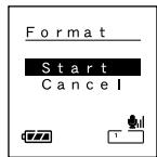 OLYMPUS DS 55 - Formatage de l'enregistreur (Format) - 4