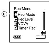 OLYMPUS DS 55 - Réglage à l'aide d'un onglet - 1