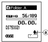 OLYMPUS DS 55 - Appuyez sur la touche  l ou I pendant I'enregistrement ou la pause pour ajuster le niveau d'enregistrement. - 3