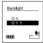 OLYMPUS DS 55 - Appuyez sur la touche STOP pour referrer le menu. - 2