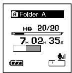 OLYMPUS DS 55 - Lors du mode d'enregistrement - 5