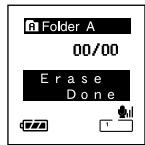 OLYMPUS DS 55 - Effacement de tous les fichiers d'un dossier - 6