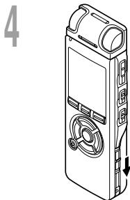OLYMPUS DS 55 - Remplacement des piles - 2