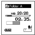 OLYMPUS DS 55 - Lors du mode d'enregistrement - 2