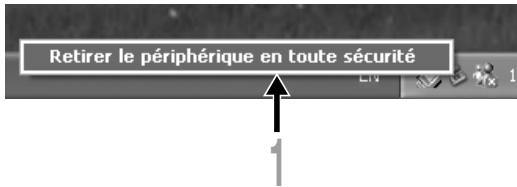 OLYMPUS DS 55 - Déconnecter l'enregistreur de votre PC - 1
