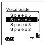 OLYMPUS DS 55 - Réglage [Speed] - 1