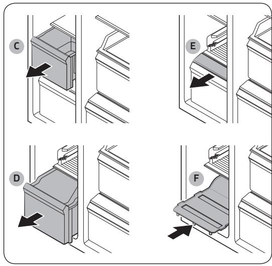 SAMSUNG RS68N86F0S9 - Pour fixer plus d'espace de stockage (modèlees applicables uniquement) : - 2