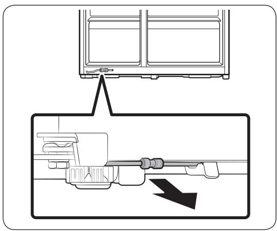 SAMSUNG RS68N86F0S9 - Débranchement du tuyau d'eau - 1