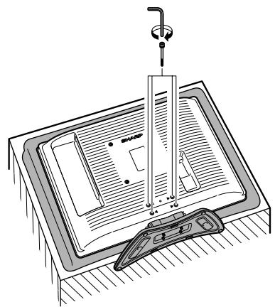 SHARP LC-32SD1E - Pose du socle - 5
