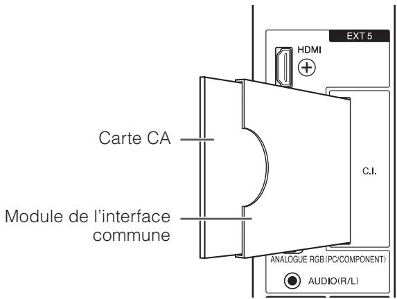 SHARP LC-32SD1E - Insertion d'une carte CA - 1