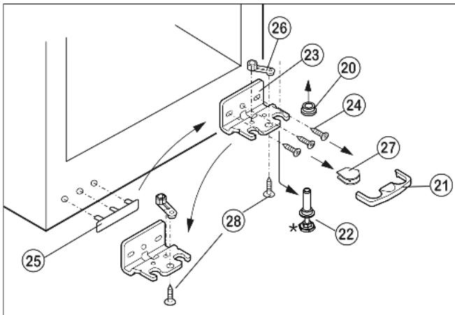 LIEBHERR CBN3913-20 - Inverser les éléments pivotants inférieurs - 1