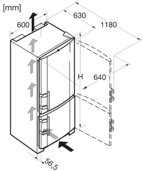 LIEBHERR CBN3913-20 - Dimensions hors tout de l'appareil - 1