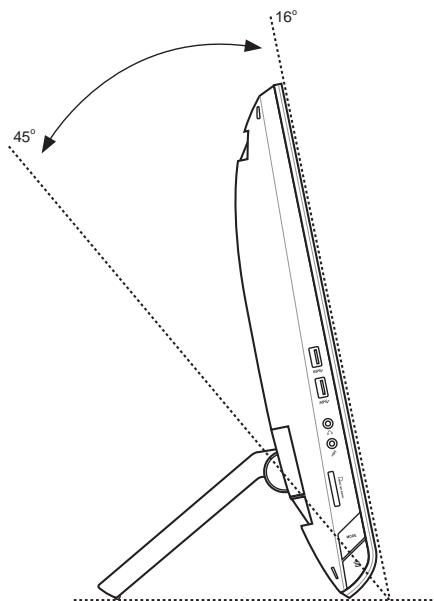 ASUS ET2220IUTI-BOO1K - Pour placer le All-in-one PC sur une table ou un bureau : - 1