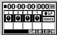 ZOOM H4nPro - Fonctionnement de la MOLETTE dans l'écran de base - 1