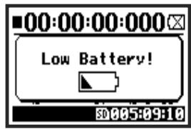 ZOOM H4nPro - - Niveau de charge des piles - 3