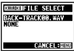 ZOOM H4nPro - Assignez le fichier souhaité à la piste KARAOKE - 6
