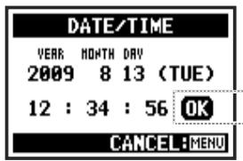 ZOOM H4nPro - Réglage de la date et de l'heure (DATE/TIME) - 7
