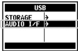 ZOOM H4nPro - Sélectionnez AUDIO I/F (interface audio) et pressez. - 1