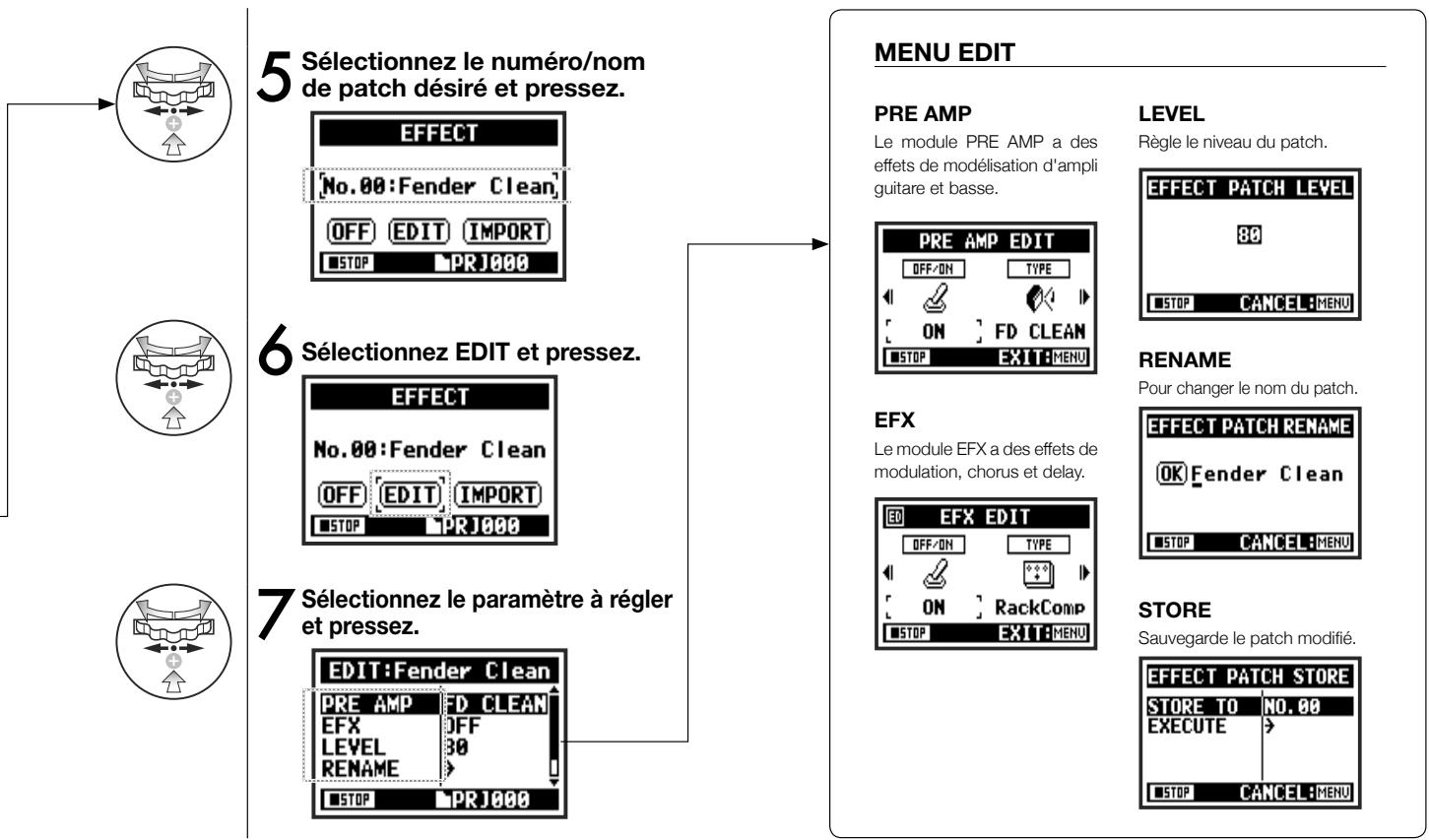 ZOOM H4nPro - 3-03-3 Édition de patch (EFFECT EDIT) - 1