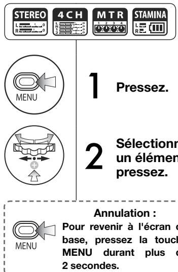 ZOOM H4nPro - 8-4 Écrans de mode : menu principal - 1