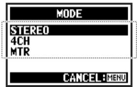 ZOOM H4nPro - 7-2 Changement de mode et confirmation - 2