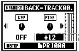 ZOOM H4nPro - Réglage fin de la tonalité de la piste KARAOKE - 6