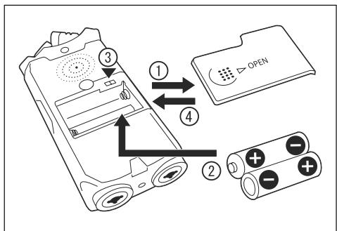 ZOOM H4nPro - - Alimentation par piles - 1