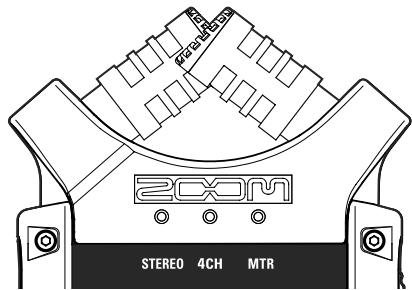 ZOOM H4nPro - 6-2 Préparation : microphones intégrés - 1