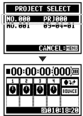 ZOOM H4nPro - Nombre maximal de projets - 3