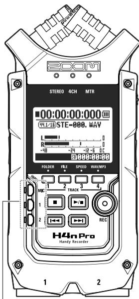 ZOOM H4nPro - 4-4 Touches INPUT MIC, 1 et 2 - 1