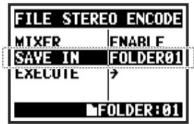 ZOOM H4nPro - Selectionnez SAVE IN - 3