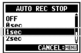 ZOOM H4nPro - 2-01-2 Fonctions d'enregistrement : AUTO REC STOP - 17