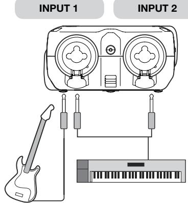 ZOOM H4nPro - Connexion d'instruments - 1
