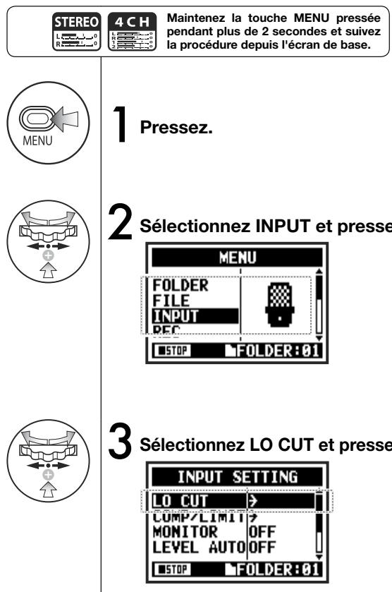 ZOOM H4nPro - 2-03 Fonctions d'enregistrement : LO CUT - 1