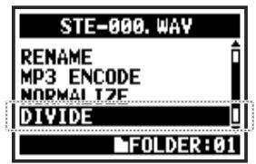 ZOOM H4nPro - Selectionnez un fichier ... P.104 FILE SELECT - 2