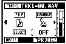 ZOOM H4nPro - Selectionnez KARAOKE et pressez. - 1