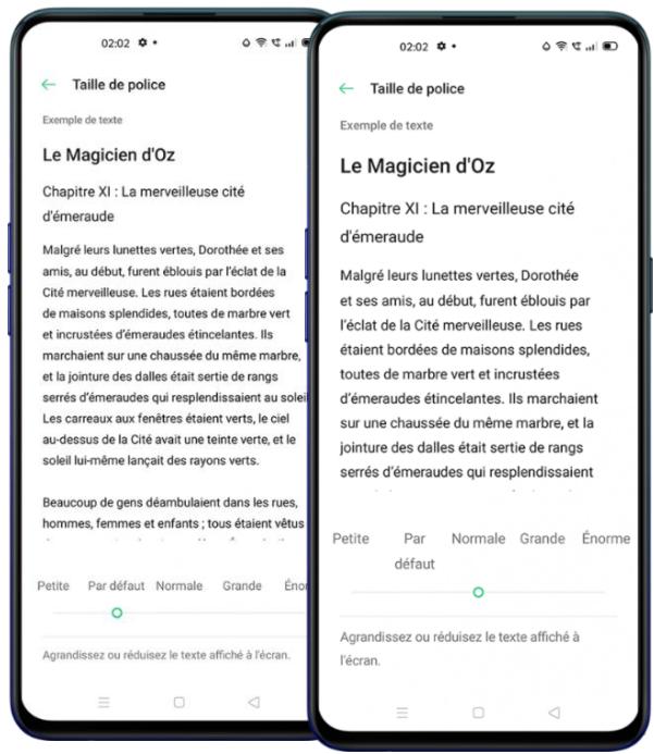 OPPO FIND X2 NEO - Modifier la taille de la police - 1