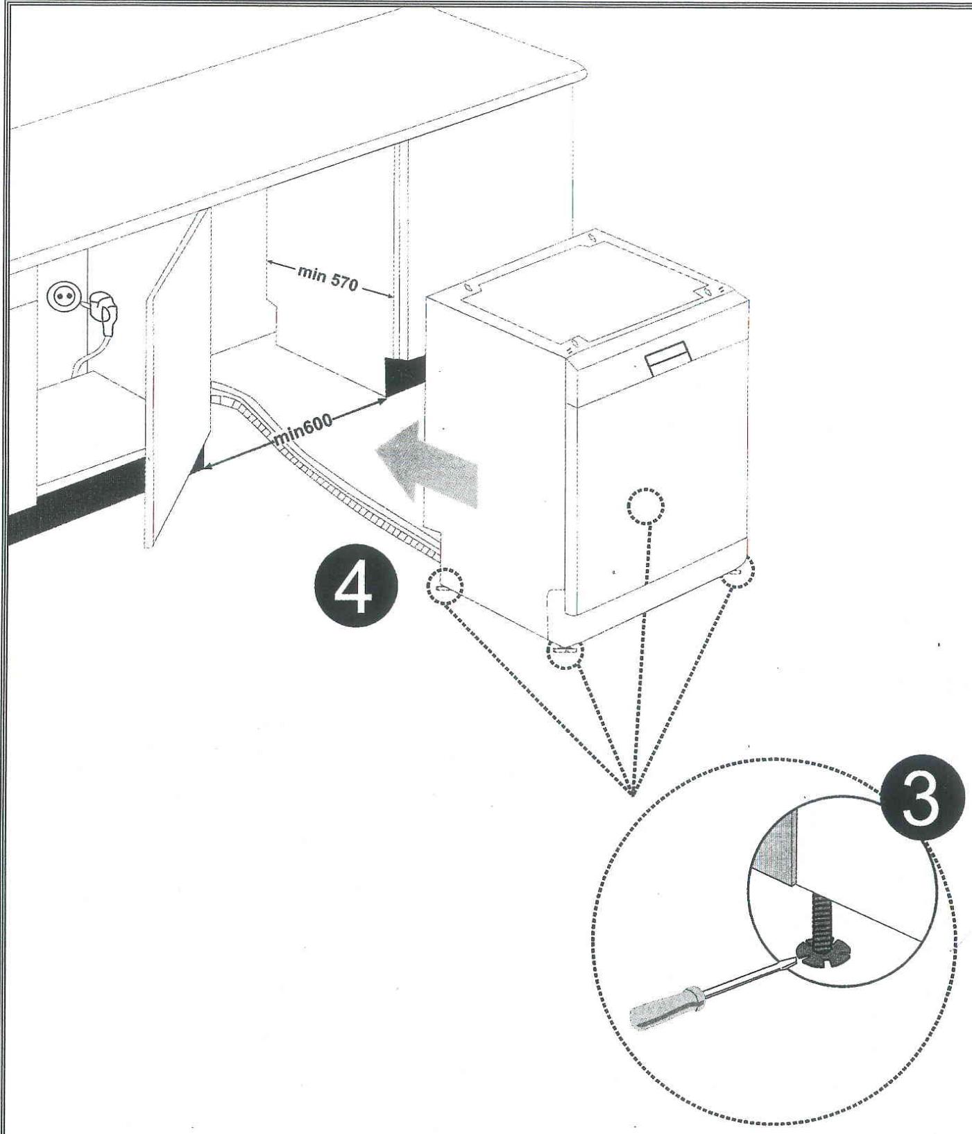 PROLINE FDP 1249 SL ARGENT - Installation sous un plan de travail - 2