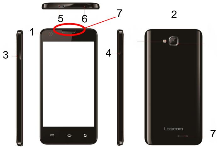LOGICOM L-EMENT 501 LS BLC - Descriptif du Smartphone. - 1