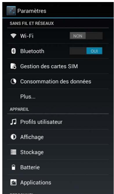 LOGICOM L-EMENT 501 LS BLC - Activer/Désactiver le Bluetooth - 2