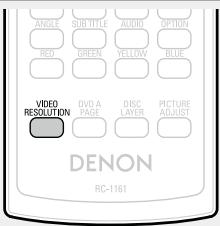 DENON DBT-1713 UD BK - Appuyez sur VIDEO RESOLUTION. - 1